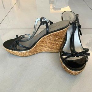 Guess Wedges in Black Patent | Size 8.5
